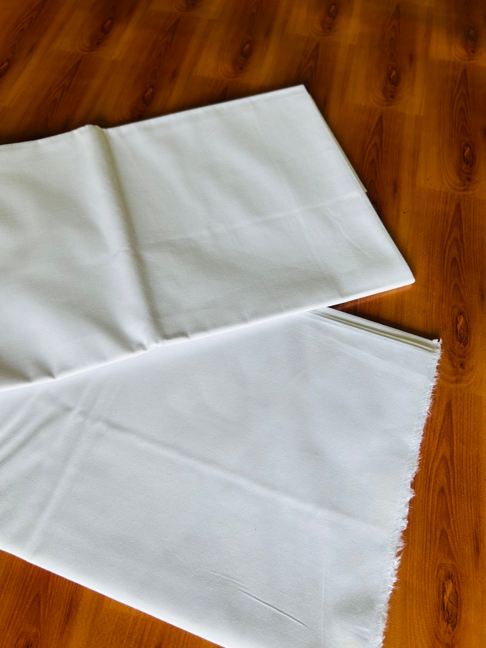 NEW! Kaitharikada Shirt Meterial - PURE WHITE - Politician Cotton Shirt & Material 200 x150(cm) (₹ 630 Per meter) - 5KK7002SAR