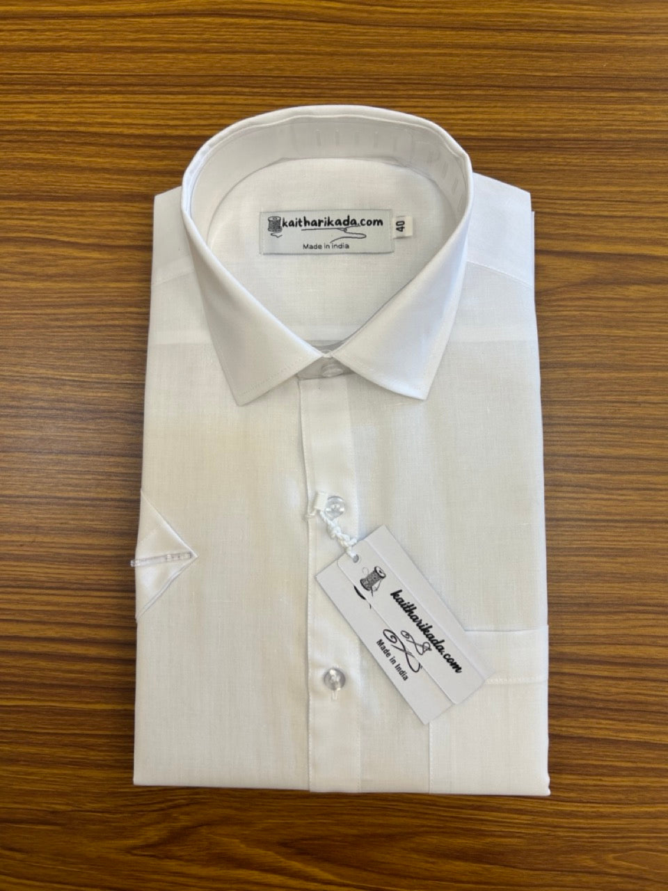 White Shirt - Half Sleeve - Club Royal - Cotton - Kaitharikada Original - Politician Type - 2KK1002S