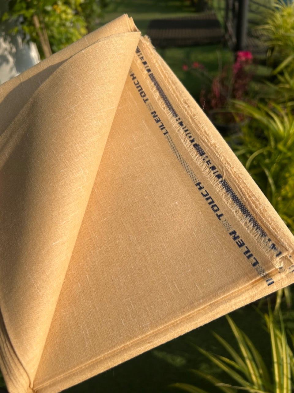 NEW! Kaitharikada - LINEN TOUCH (cotton) Shirt Material - Sand Brown 200x150(cm) (₹ 300 per meter) - 7KK7005MKS