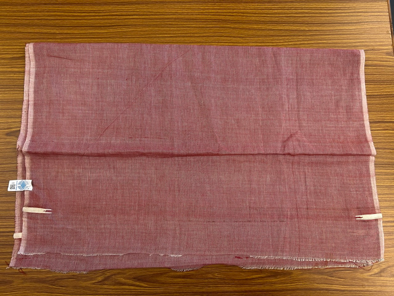 Kaitharikada - Handloom Pure Cotton Kerala Towel - Thorthu - Reddish maroon Body & Chutty Kara - 1 KK5198 ELA