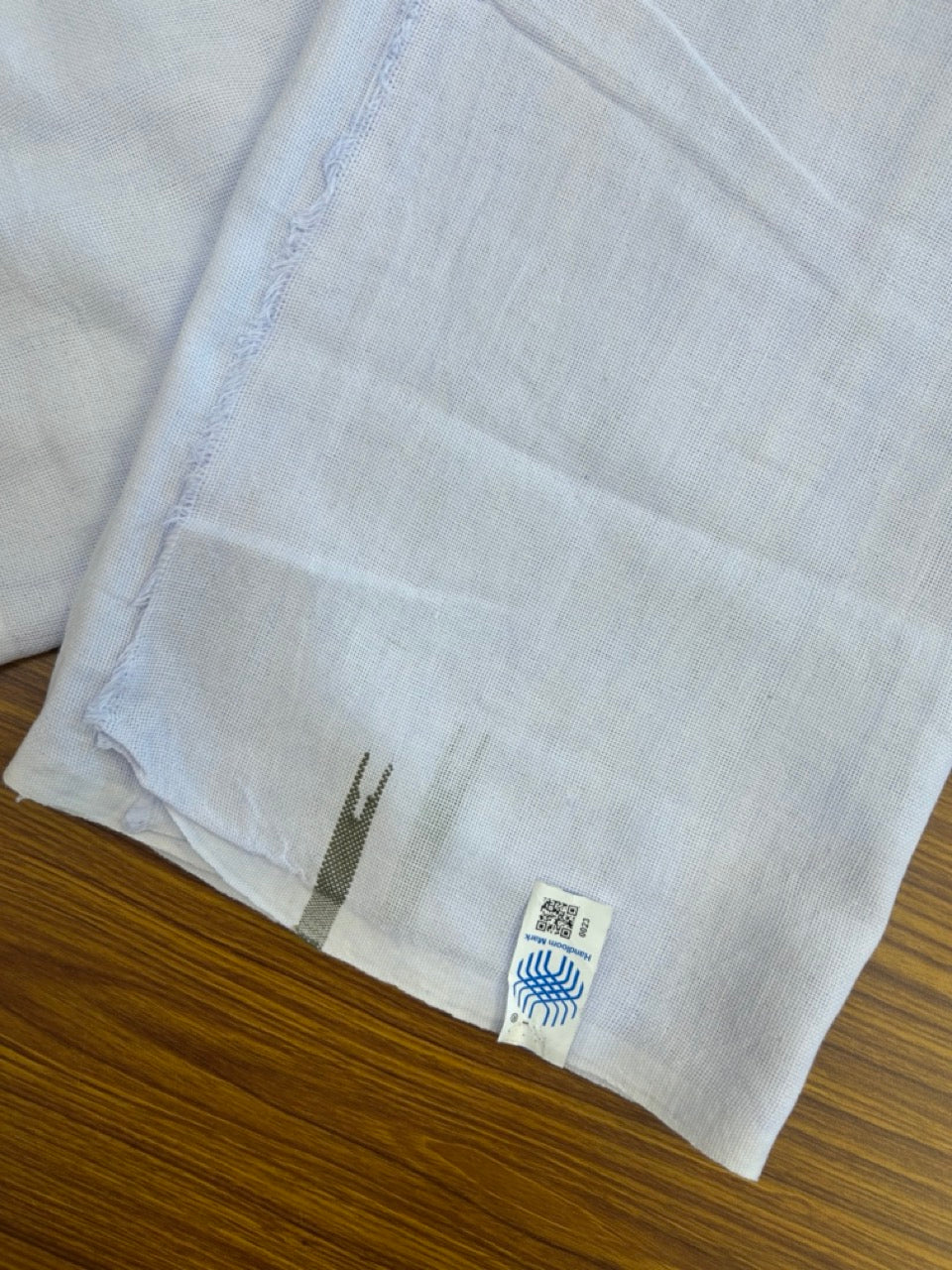 Kaitharikada - HANDLOOM Pure Cotton Kerala Towel - Thorthu - White Body & Olive Green Chutty Kara - 9 KK5198 ELA