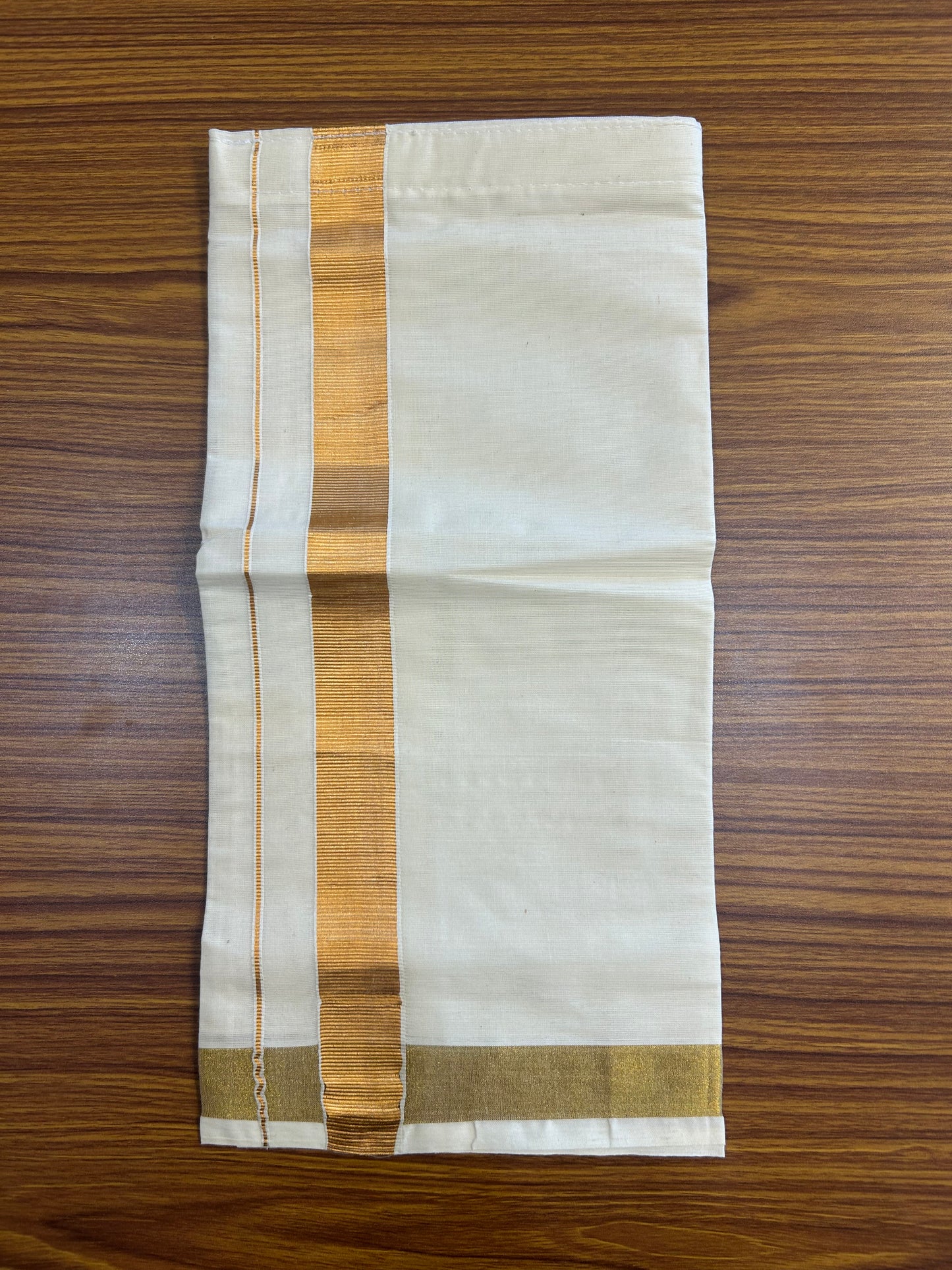 10% DISCOUNT !!! Kaitharikada -Traditional South Indian Kids 100% Pure Cotton Off white VELCRO Mundu Age 1 - 9KK515PMC