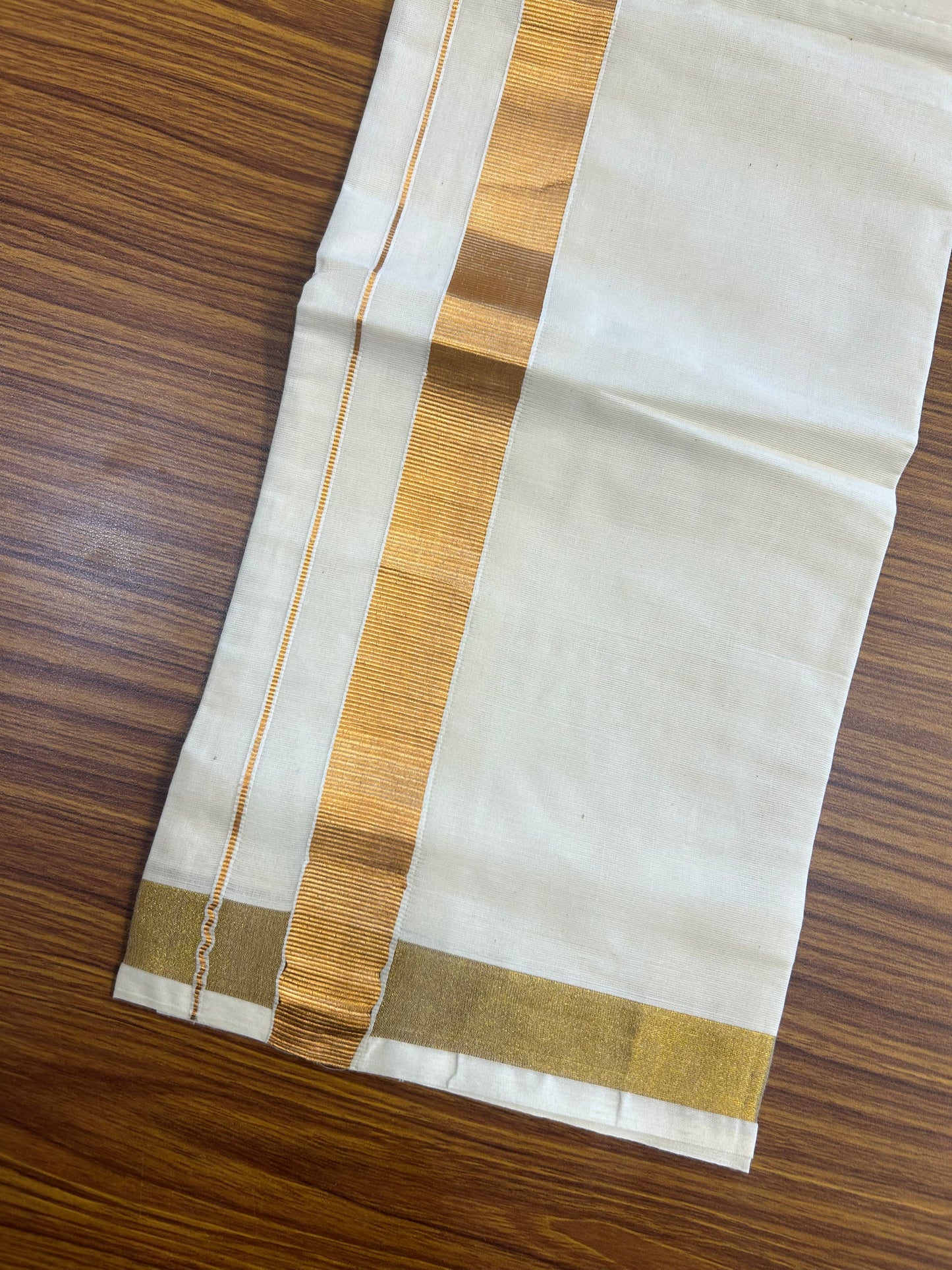 10% DISCOUNT !!! Kaitharikada -Traditional South Indian Kids 100% Pure Cotton Off white VELCRO Mundu Age 1 - 9KK515PMC
