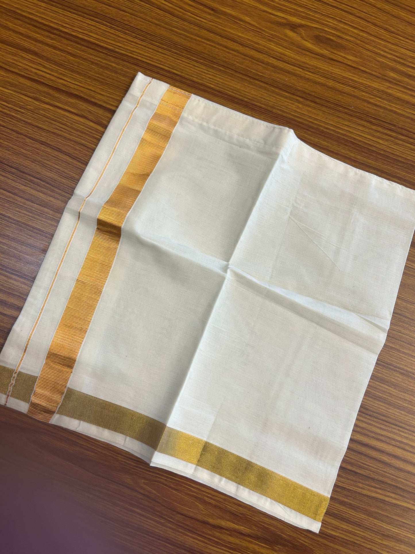 10% DISCOUNT !!! Kaitharikada -Traditional South Indian Kids 100% Pure Cotton Off white VELCRO Mundu Age 1 - 9KK515PMC