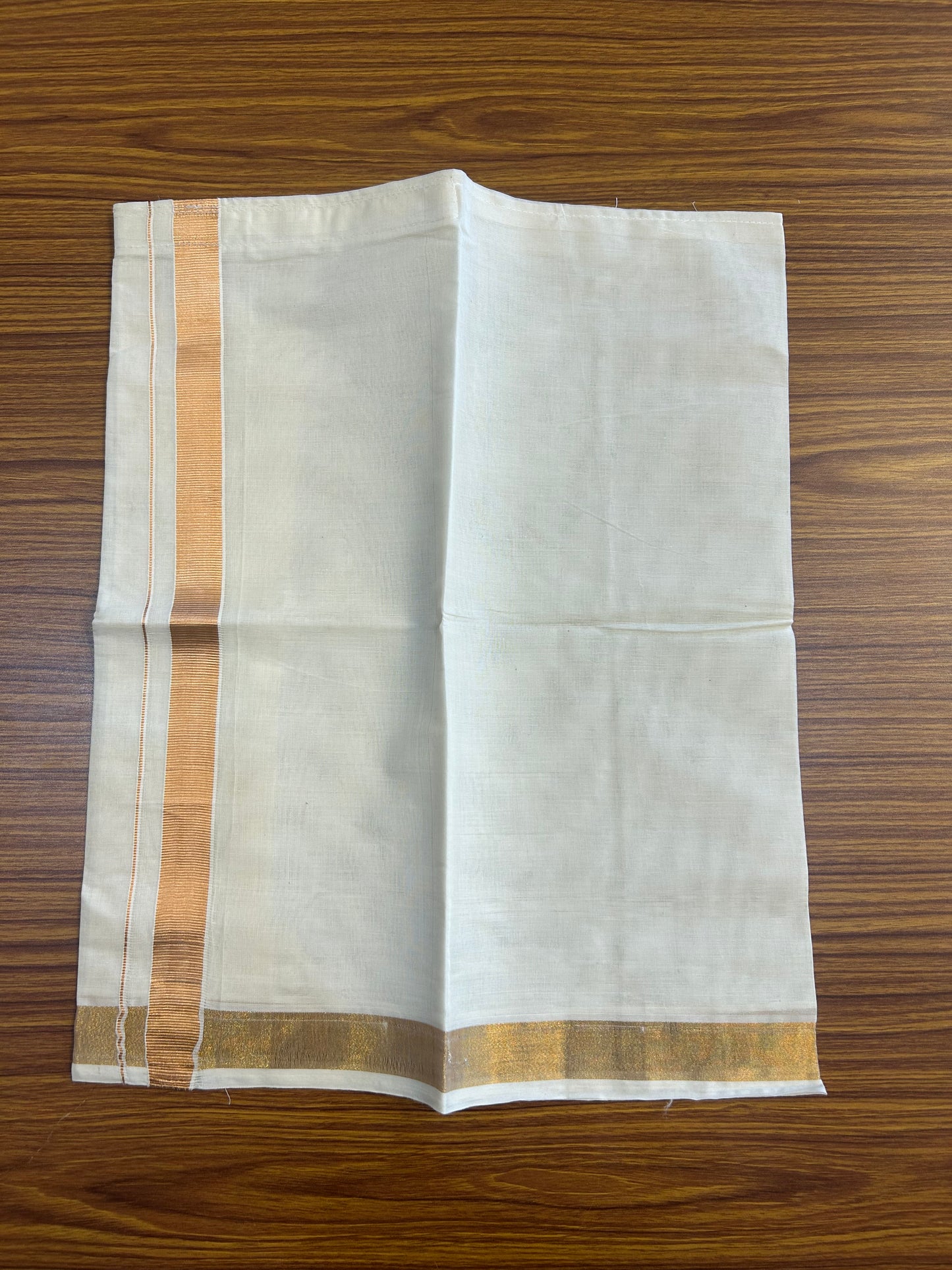 10% DISCOUNT !!! Kaitharikada -Traditional South Indian Kids 100% Pure Cotton Off white VELCRO Mundu Age 2 - 10KK515PMC