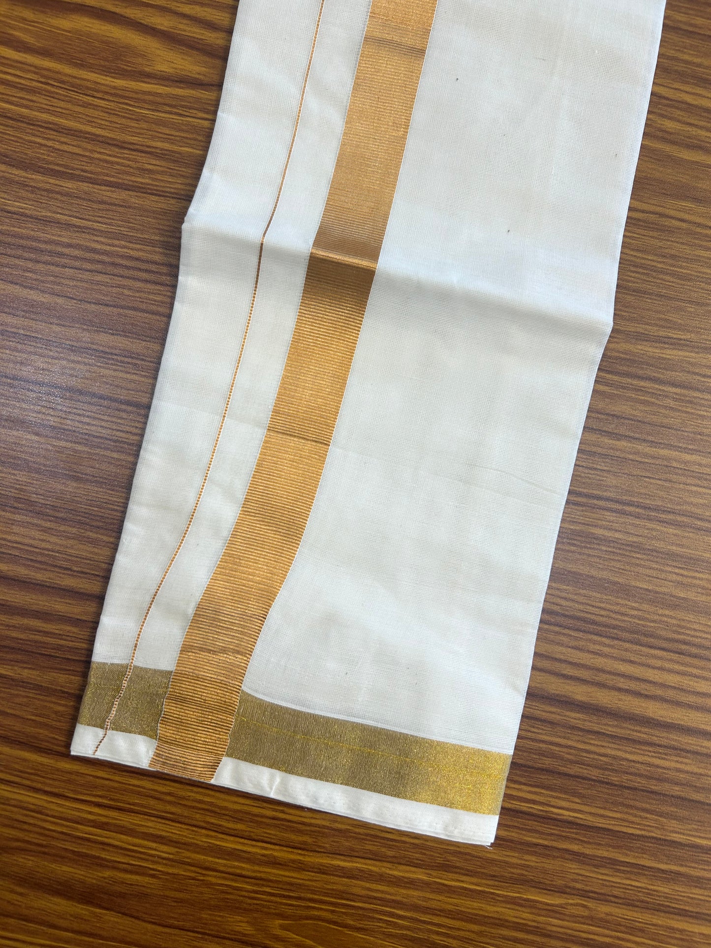 10% DISCOUNT !!! Kaitharikada -Traditional South Indian Kids 100% Pure Cotton Off white VELCRO Mundu Age 3 - 11KK515PMC
