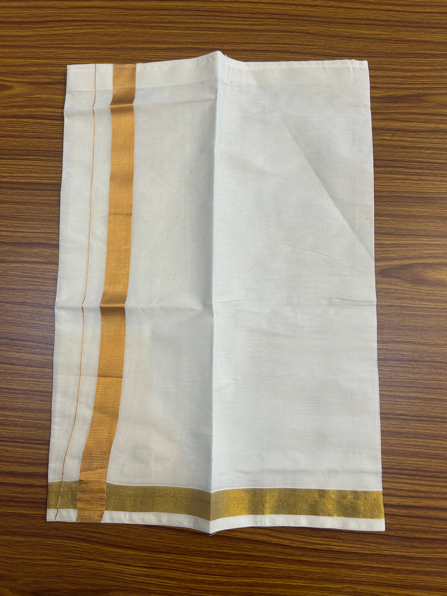 10% DISCOUNT !!! Kaitharikada -Traditional South Indian Kids 100% Pure Cotton Off white VELCRO Mundu Age 3 - 11KK515PMC