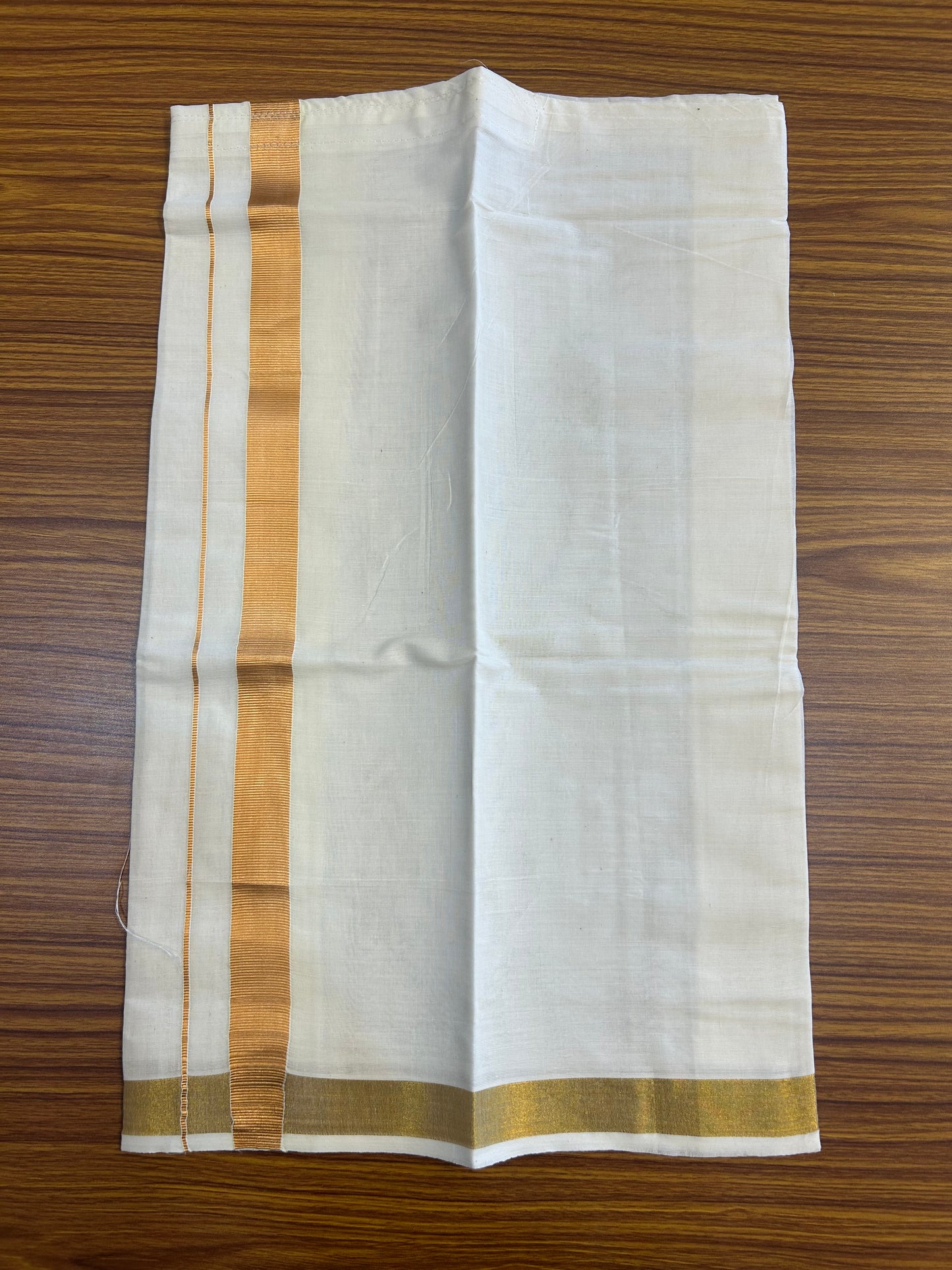 10% DISCOUNT !!! Kaitharikada -Traditional South Indian Kids 100% Pure Cotton Off white VELCRO Mundu Age 4 - 12KK515PMC