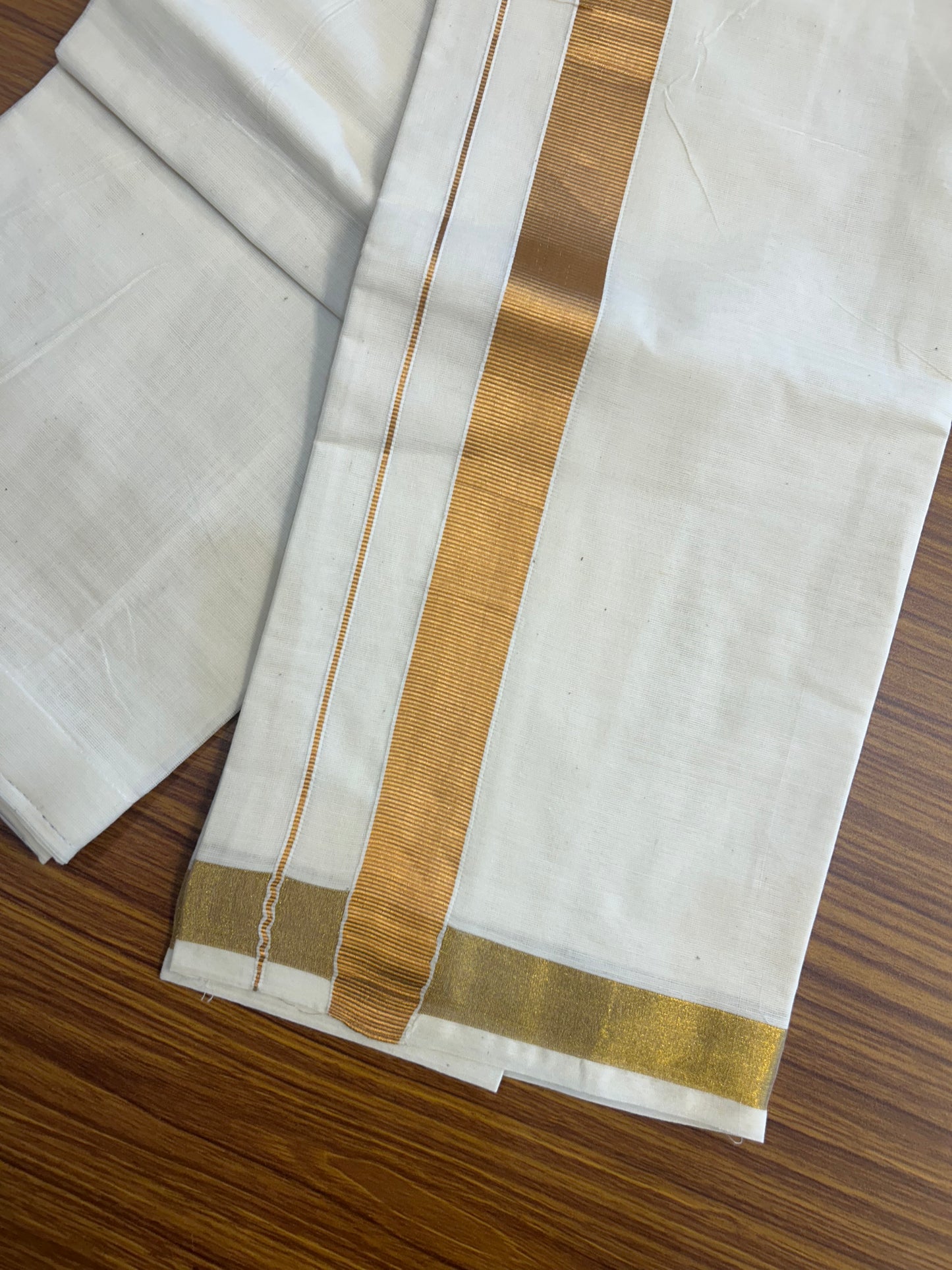 10% DISCOUNT !!! Kaitharikada -Traditional South Indian Kids 100% Pure Cotton Off white VELCRO Mundu Age 10 - 18KK515PMC