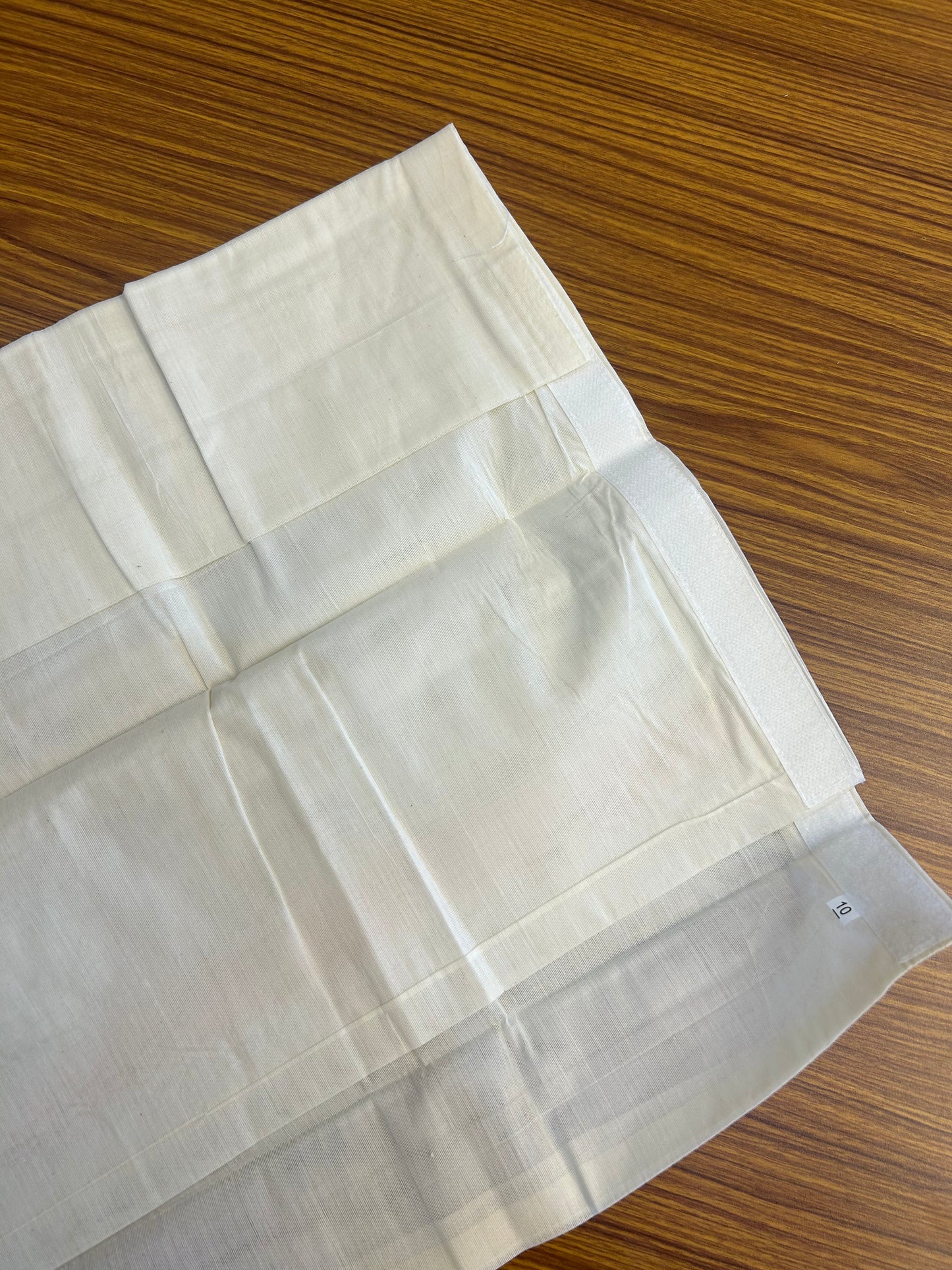 10% DISCOUNT !!! Kaitharikada -Traditional South Indian Kids 100% Pure Cotton Off white VELCRO Mundu Age 10 - 18KK515PMC