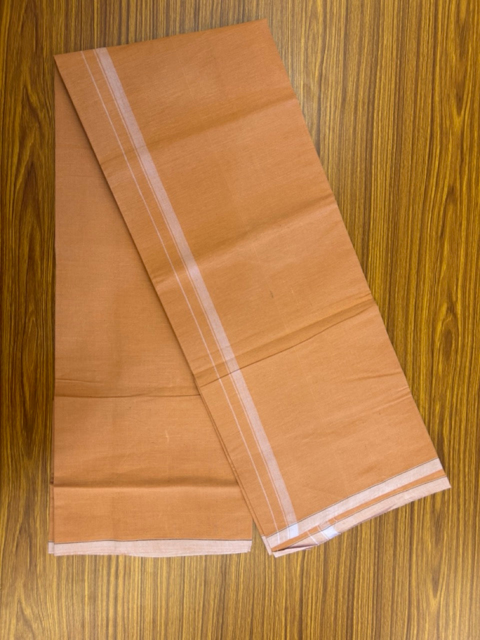10% Discount ! Kaitharikada Pure Cotton - Kaily / Lungi - (40s) - 0.5 inch White Shaded Kara with Kavi colour body (2 meter / 4 muzham) - 13 KK8029 GAN