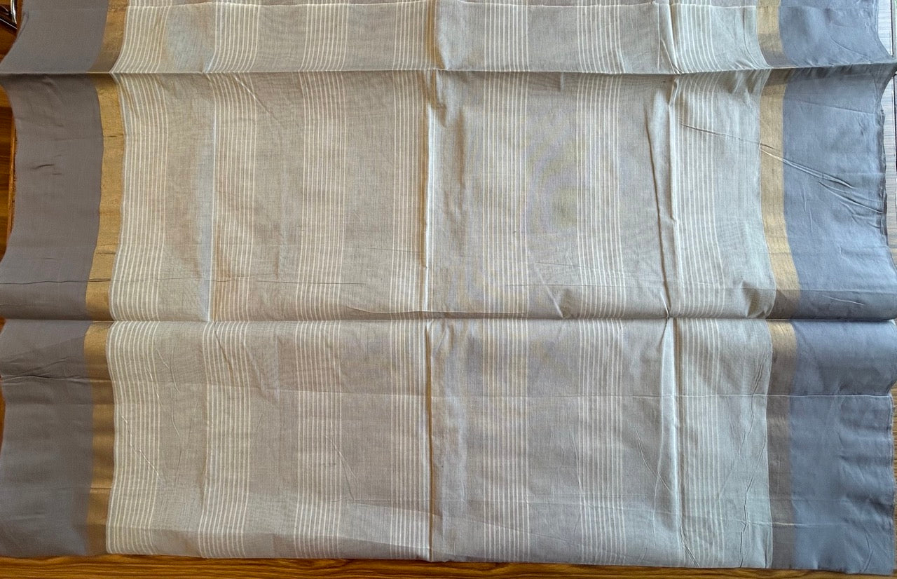KaithariKada- Balaramapuram Saree - 100% PURE Cotton - Grey & Red Design - 11KK1004RJ.