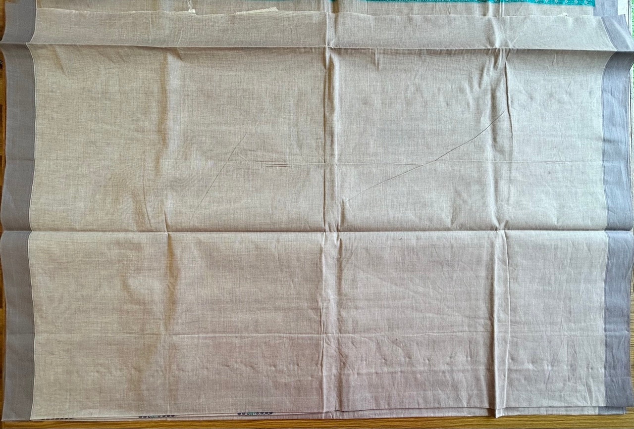 KaithariKada- Balaramapuram Saree - 100% PURE Cotton - Purple Grey Navy Blue & Green Design - 12KK1004RJ.