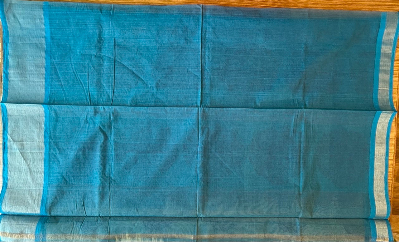 KaithariKada- HANDLOOM UNAKKUPAAV Balaramapuram Saree - 100% PURE Cotton - Desert Grey Brown & Blue Design - 5KK1002KHA
