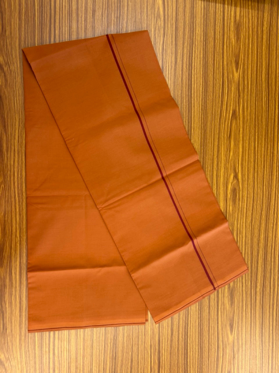 16% Discount!!! Kaitharikada Pure Cotton - Single Kaily / Lungi - 0.5 cm Maroon Kara with Kavi colour body (2 meter / 4 muzham) - 5KK8024 GAN