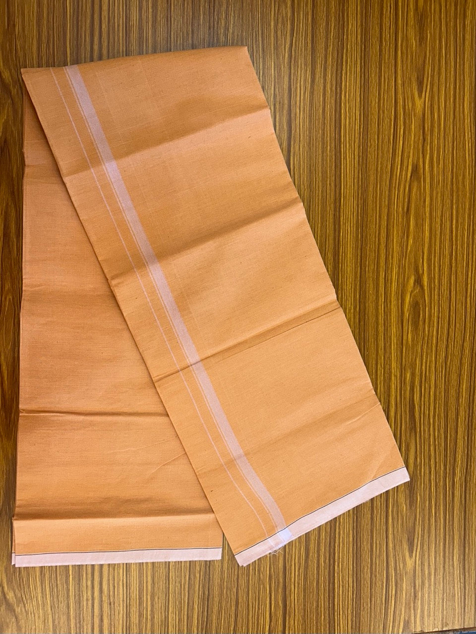 10% Discount!!! Kaitharikada Pure Cotton - Single Kaily / Lungi - 0.5 inch White Kara with Kavi colour body (2 meter / 4 muzham) - 9KK8024 GAN
