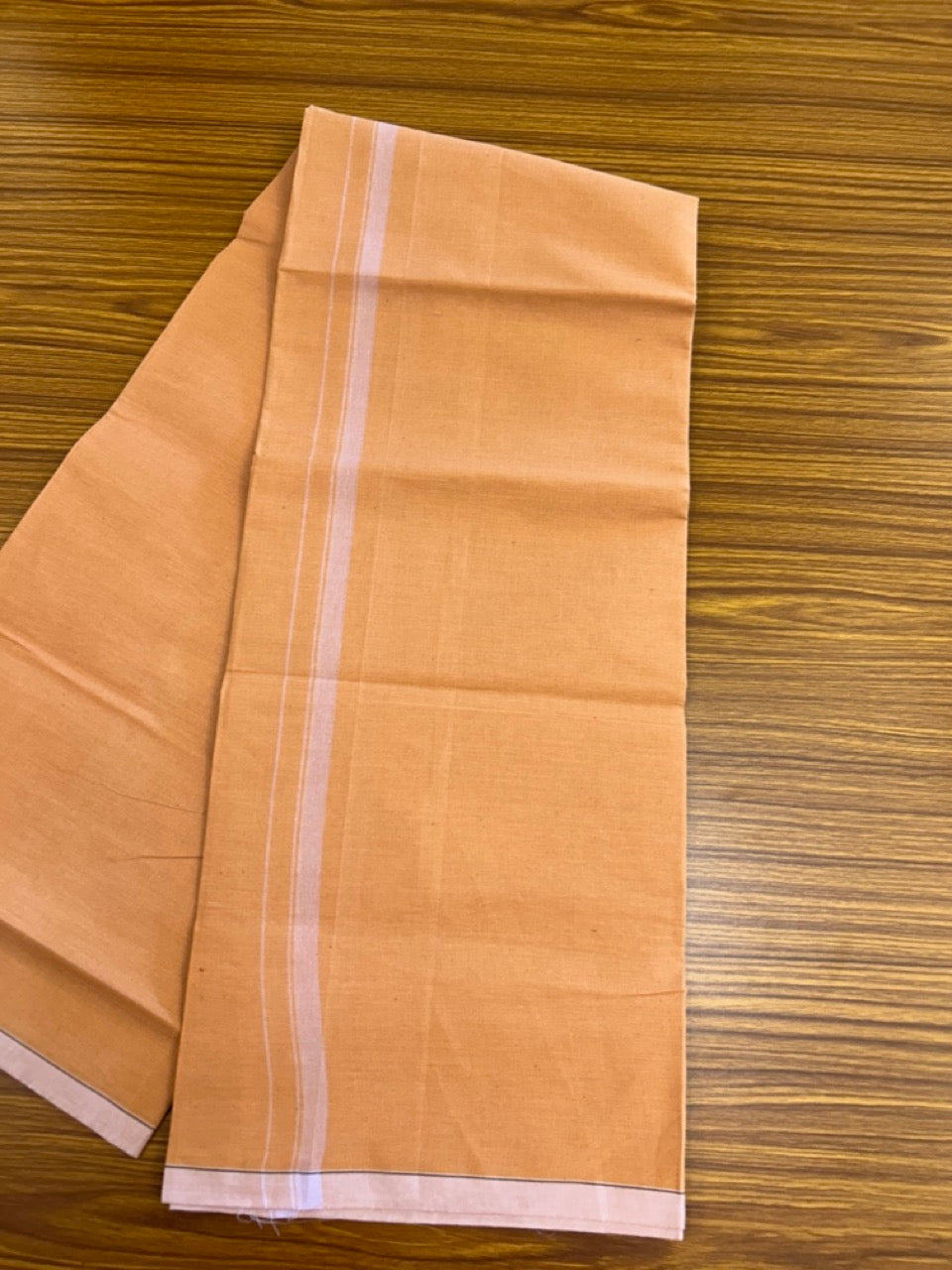 10% Discount!!! Kaitharikada Pure Cotton - Single Kaily / Lungi - 0.5 inch White Kara with Kavi colour body (2 meter / 4 muzham) - 9KK8024 GAN