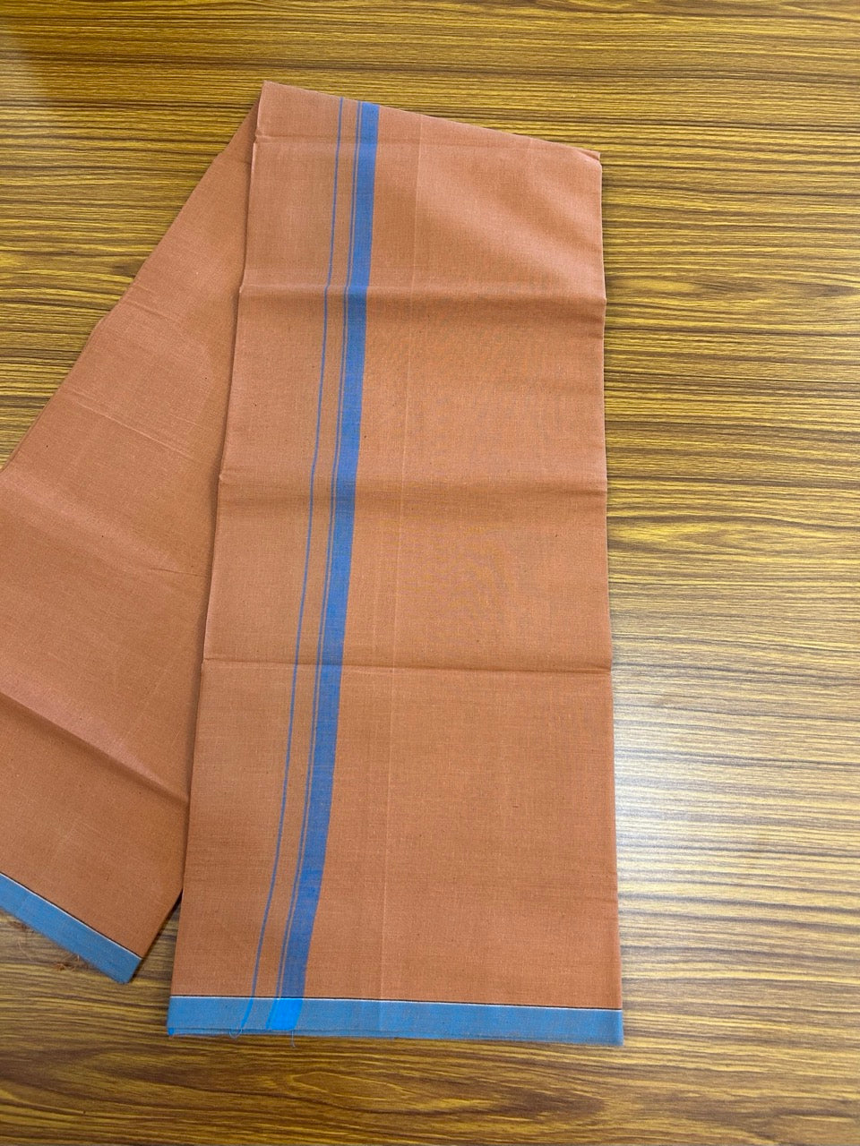 10% Discount!!! Kaitharikada Pure Cotton - Single Kaily / Lungi - 0.5 inch Blue Kara with Kavi colour body (2 meter / 4 muzham) - 11KK8024 GAN