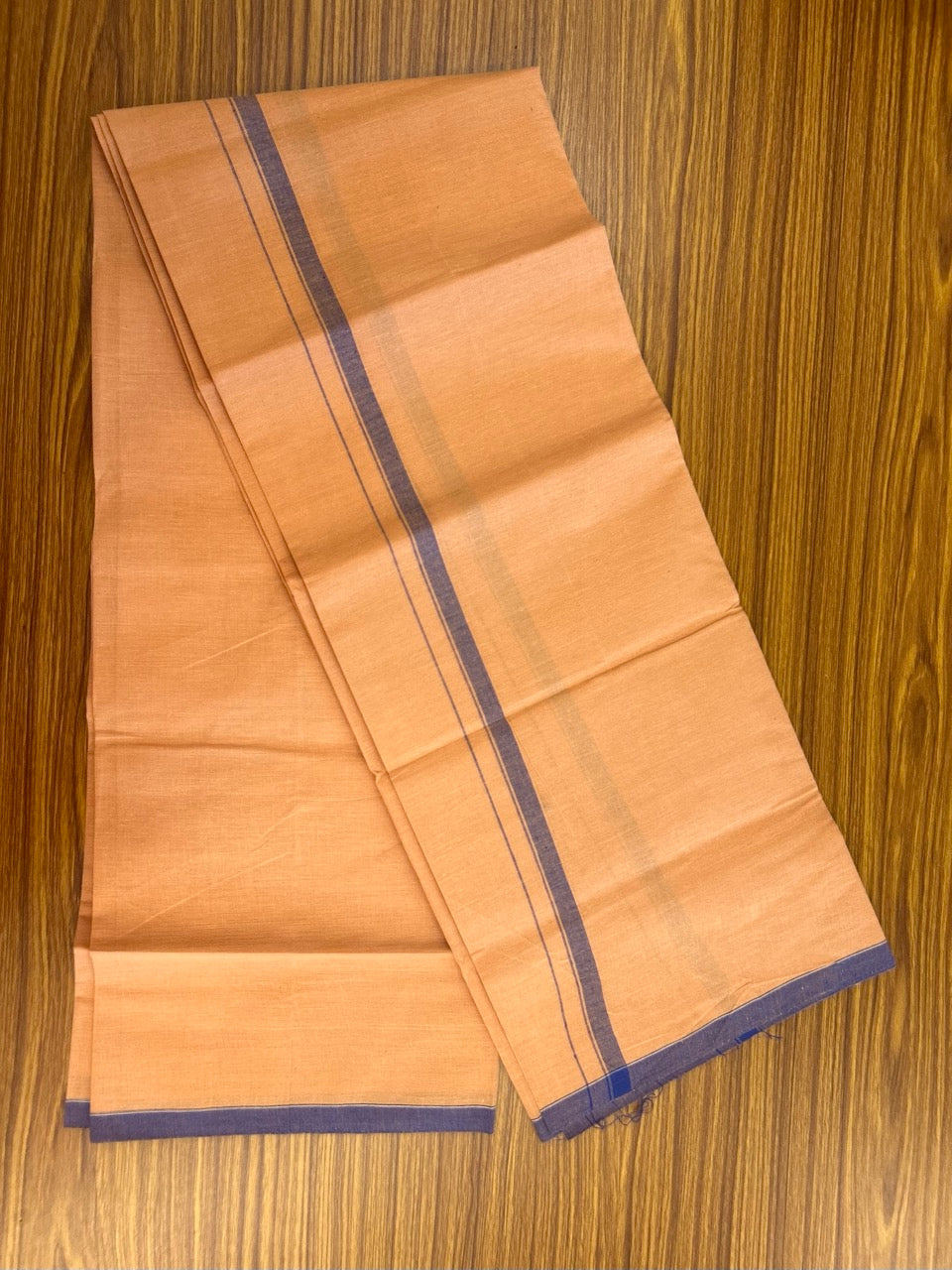 10% Discount!!! Kaitharikada - Pure Cotton - Single Kaily / Lungi - 0.5 inch Violet Blue Kara with Kavi colour body (2 meter / 4 muzham) - 20KK8024 GAN
