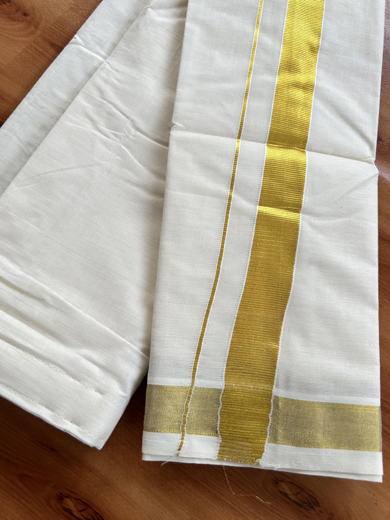 Off White Velcro - 20% Discount !!! Kaitharikada - Traditional South Indian Kids Pure Cotton Mundu/Dhoti - 1 KK5454 GAN