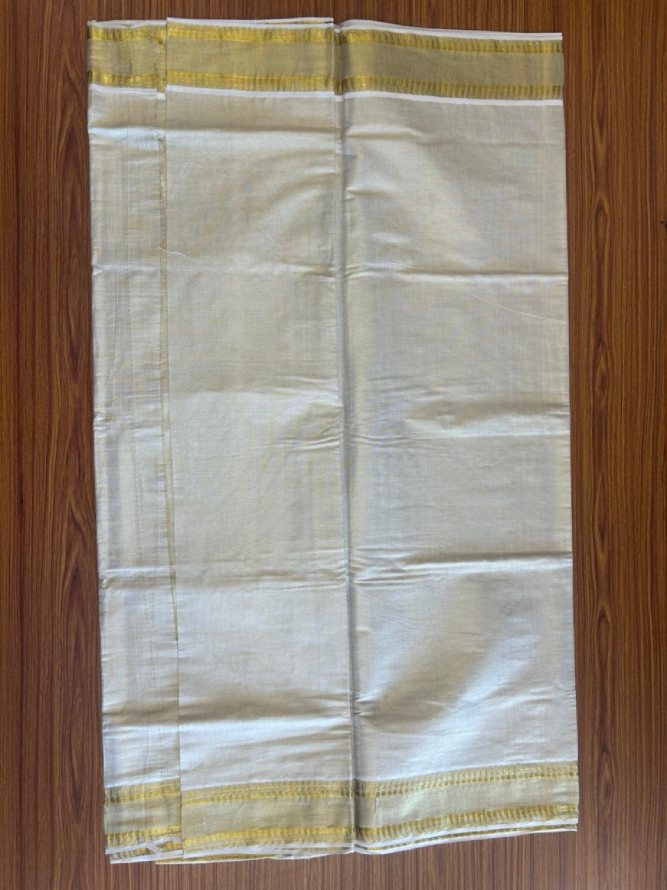 25% Discount! Kaitharikada Kerala Saree - Kasavu Tissue - Kasavu Zari Temple Embroidery- 8KK1009KK