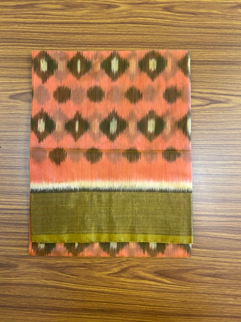 10% Discount!! Kaitharikada Traditional Kerala Style - Cotton Silk Churidar Suit Material - Multi colour Pochampally design - 3KK4002KHA