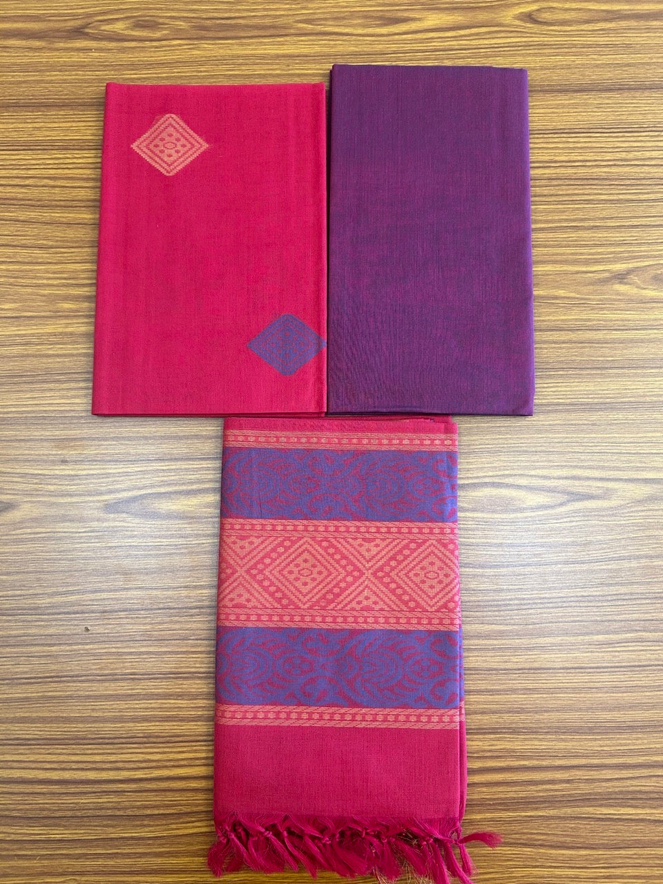 10%DISCOUNT!! Kaitharikada Traditional Kerala Style - Cotton Churidar Suit Material - Multi colour design - 3KK4003KHA