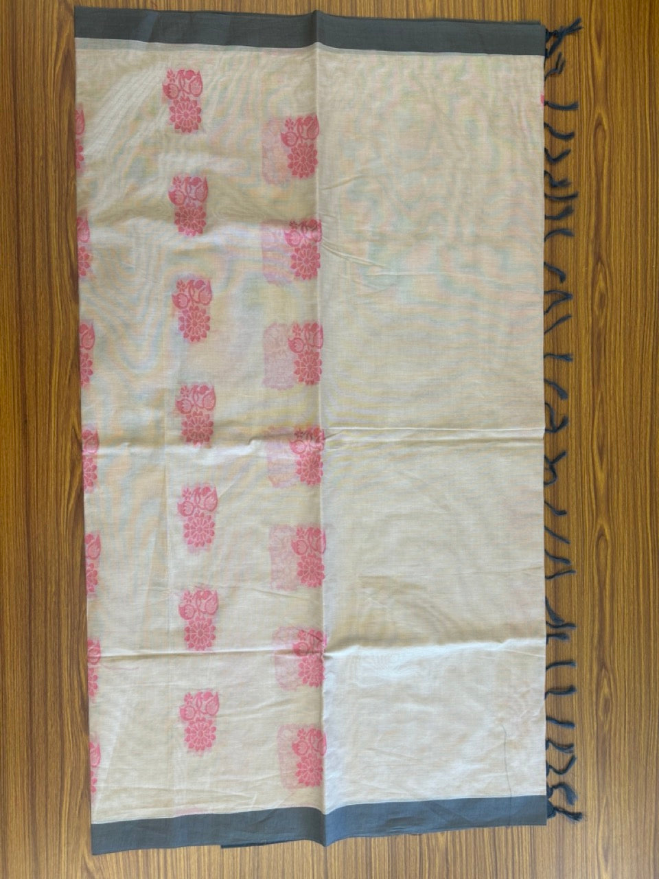 KaithariKada- HANDLOOM UNAKKUPAAV Balaramapuram Saree - 100% PURE Cotton - Sand Brown & Brown Design - 4KK1006KK