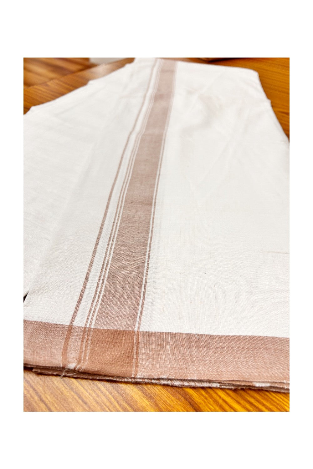 Ultimate HANDLOOM-Kaitharikada Kalamachal-Government Sealed & HALLMARKED-100% PURE COTTON! Pure WHITE SINGLE Mundu / Dhoti (2 meter / 4 muzham).