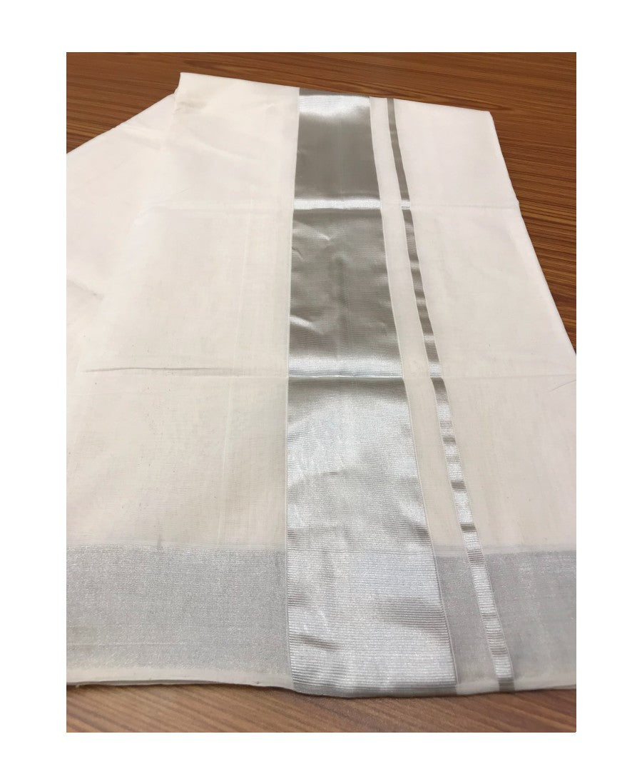 20% Discount KaithariKada HANDLOOM UNAKKUPAAV Balaramapuram Kerala Saree for Women - 100% PURE Cotton - 4 inchSilver Kasavu Kara - 14 .