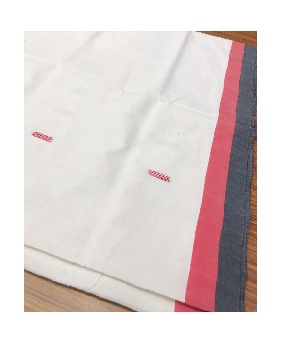 20% Discount KaithariKada HANDLOOM UNAKKUPAAV Balaramapuram Kerala Saree for Women - 100% PURE Cotton - 4.5 Inch Red & Black Kasavu Kara - 17 .
