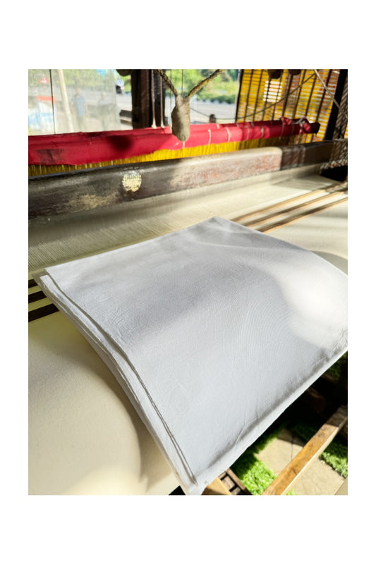 4. Original KHADI Kerala HANDLOOM Cotton Material - Kaitharikada Exclusive Product - PURE White PURE Cotton Shirt Material 2.5x1.29(m) (₹ 879 per meter) - 4KK01KAI