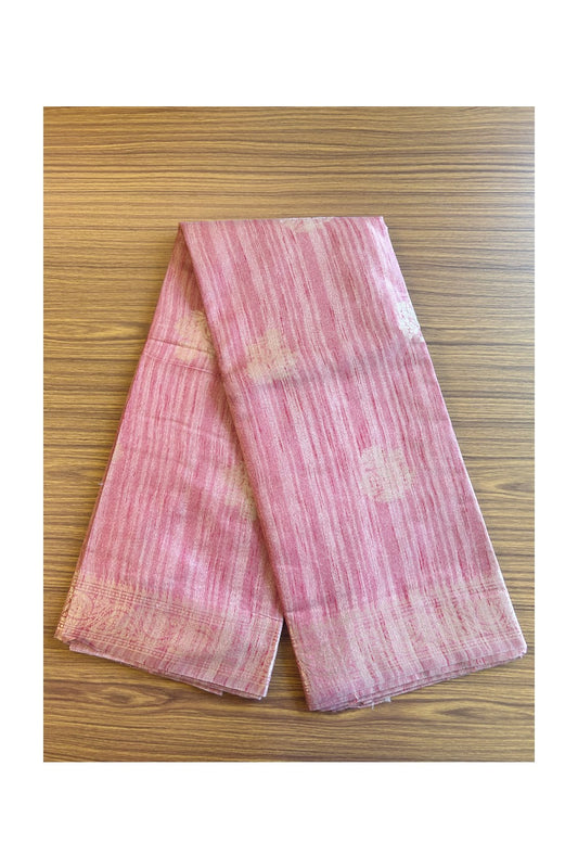 KaithariKada- Balaramapuram Saree - 100% PURE Cotton Silk - Pink Red Design - 1KK1004DHA.