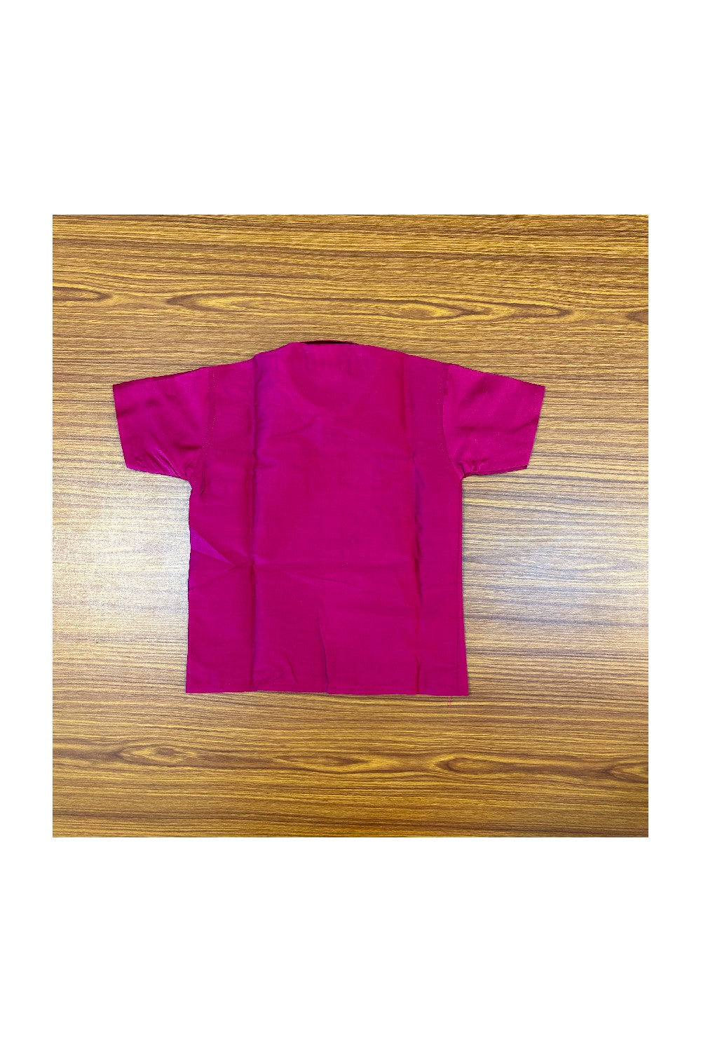 10% DISCOUNT !!! Yuvraj-Traditional South Indian Kids Silk Shirt & Mund - Magenta Shirt Off white Kasavu Mund Age 4- 1KK105YUV4