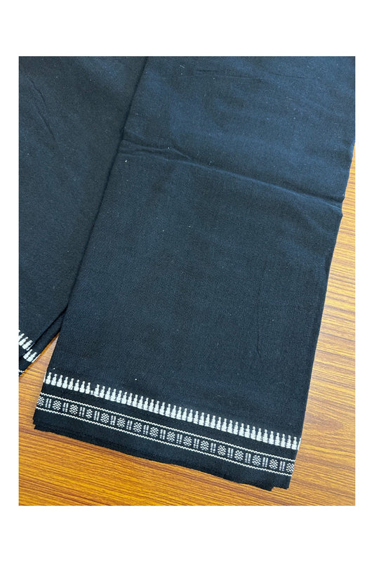 14% Discount!!! Kaitharikada Pure Cotton - Single Kaily / Lungi - Kuppadam Border with Black colour body - 11KK8017AS