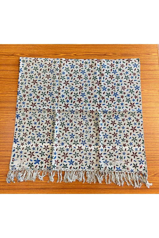 16% Discount! Kaitharikada - Pure Cotton Honey Comb Flower Pattern - 30 x 60 inch - 13KK126SAR