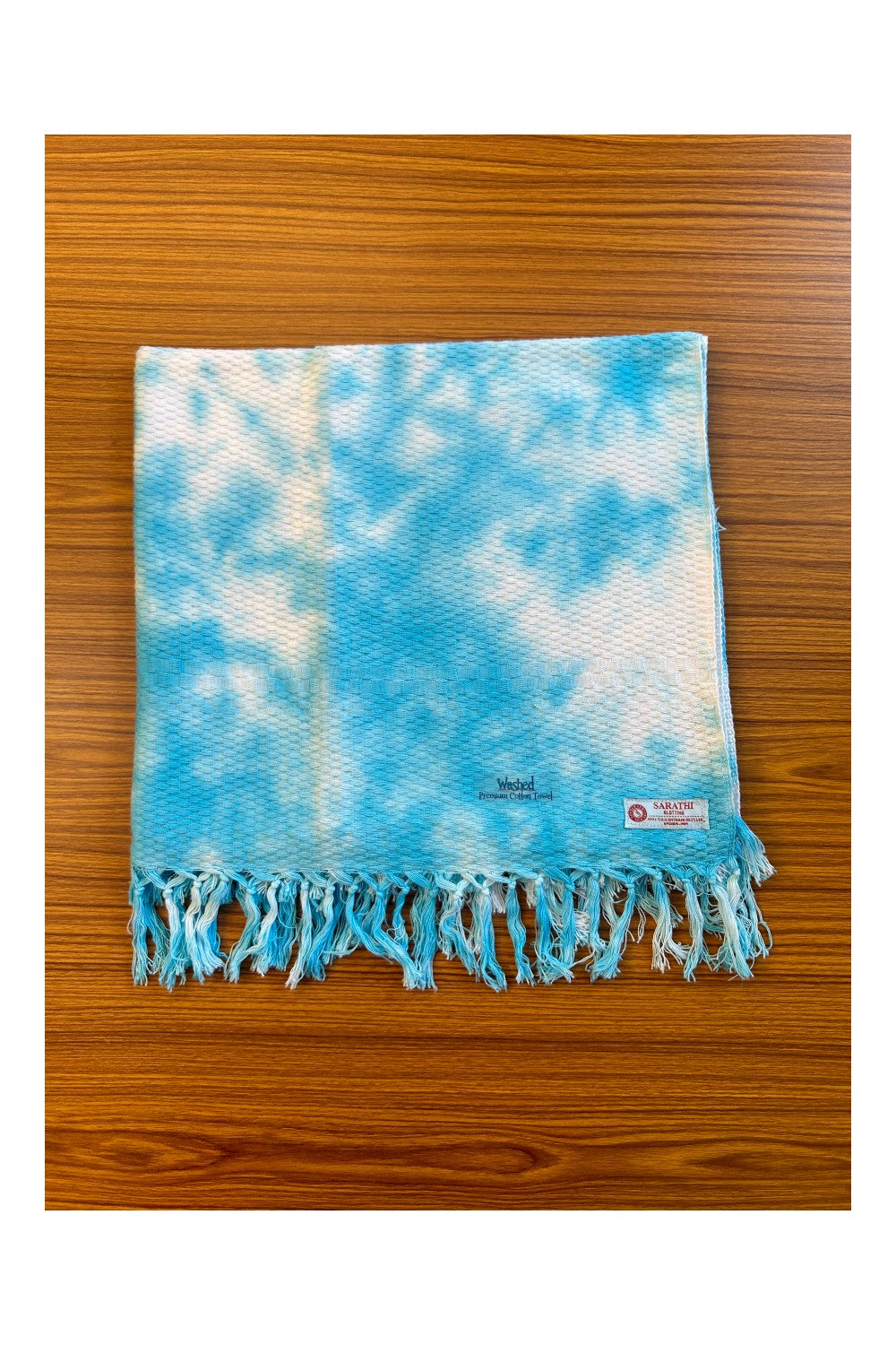 16% Discount! Kaitharikada - Pure Cotton Blotting Pattern - 30 x 60 inch - 15KK124SAR