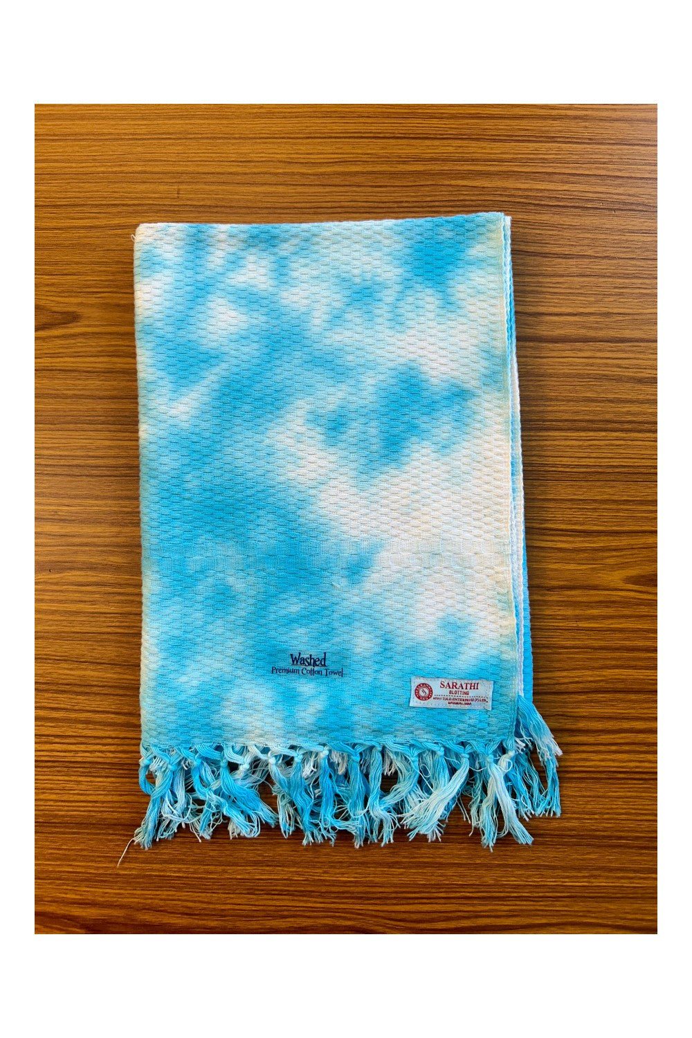 16% Discount! Kaitharikada - Pure Cotton Blotting Pattern - 30 x 60 inch - 15KK124SAR