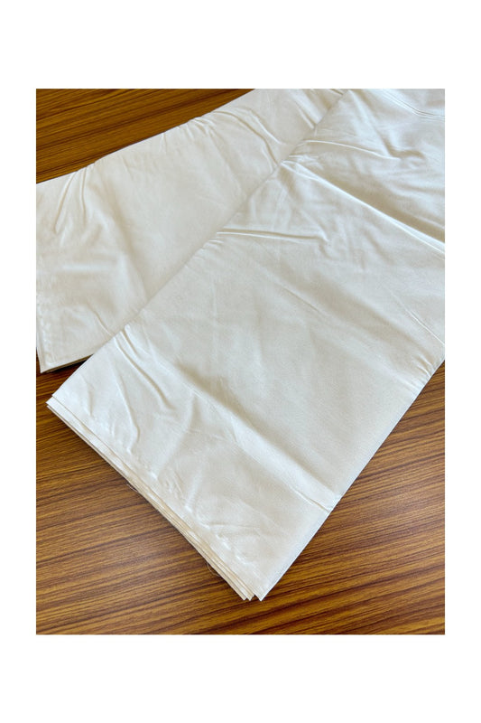 20% OFFER! PARMAS DHOTI (No Border) KaithariKada Balaramapuram 100% Cotton Double Off white - (Unbleached) - Mundu/Dhoti-100x100 - without kara - 16KK5120ASH