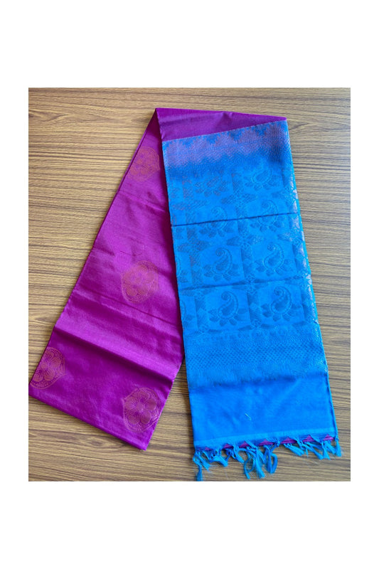 KaithariKada- Balaramapuram Saree - 100% PURE Cotton Silk - Mulberry Purple & Blue -2KK1006JAYA
