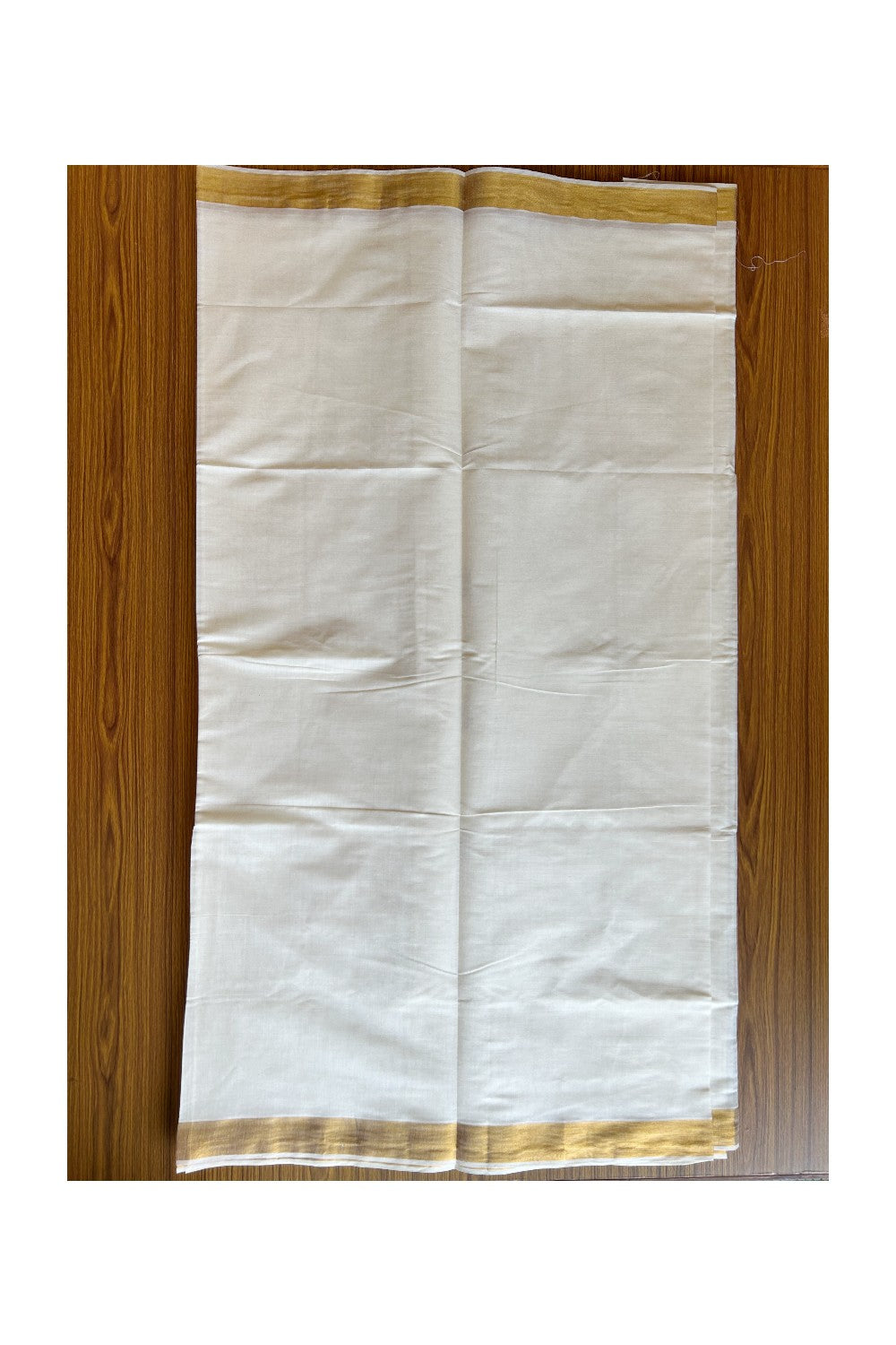 25% Discount! Kaitharikada Kerala Cotton Saree Off white - 12 inch Kasavu Saree with  Flower Pattern putta Design - 2KK1003HAR