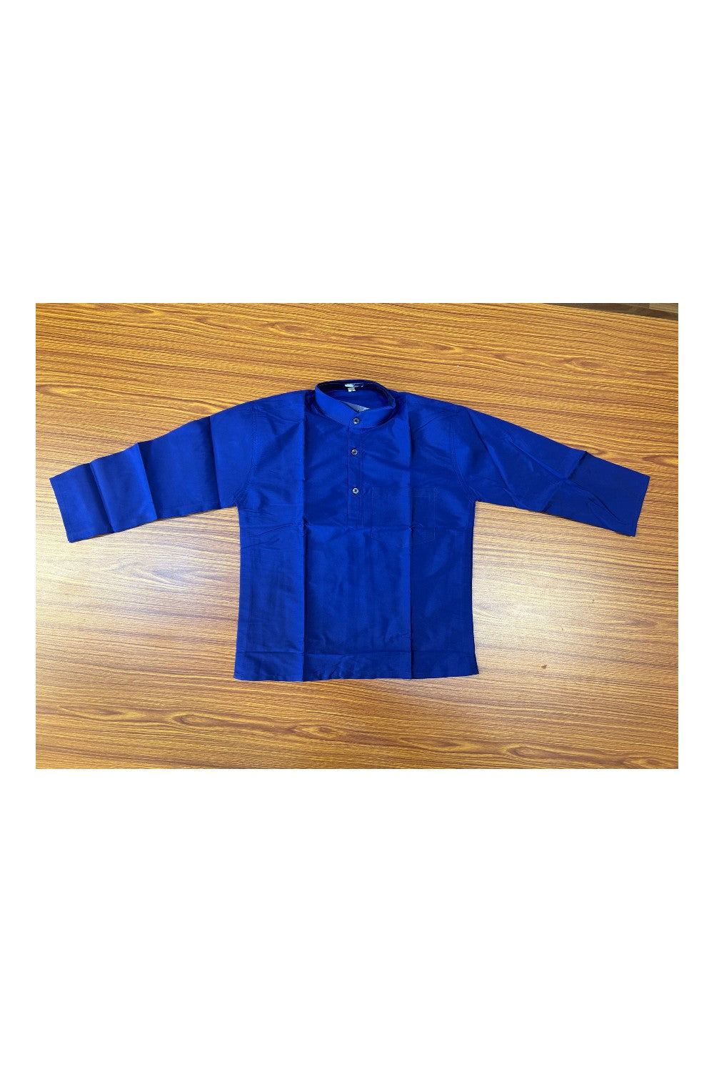 10% DISCOUNT !!! Kaitharikada -Traditional South Indian Kids Silk kurta & Mund - Dark blue kurta Off white Kasavu Mund Age 9 - 2KK118YUV9