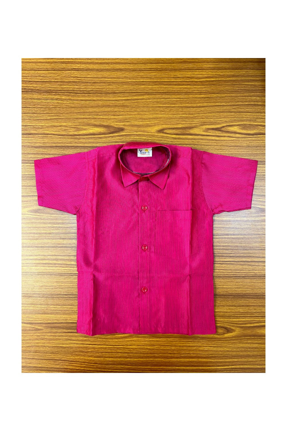 10% DISCOUNT !!! Yuvraj-Traditional South Indian Kids Shirt & Mund - Dark magenta Shirt Off white Kasavu Mund Age 1- 2KK89YUV1.