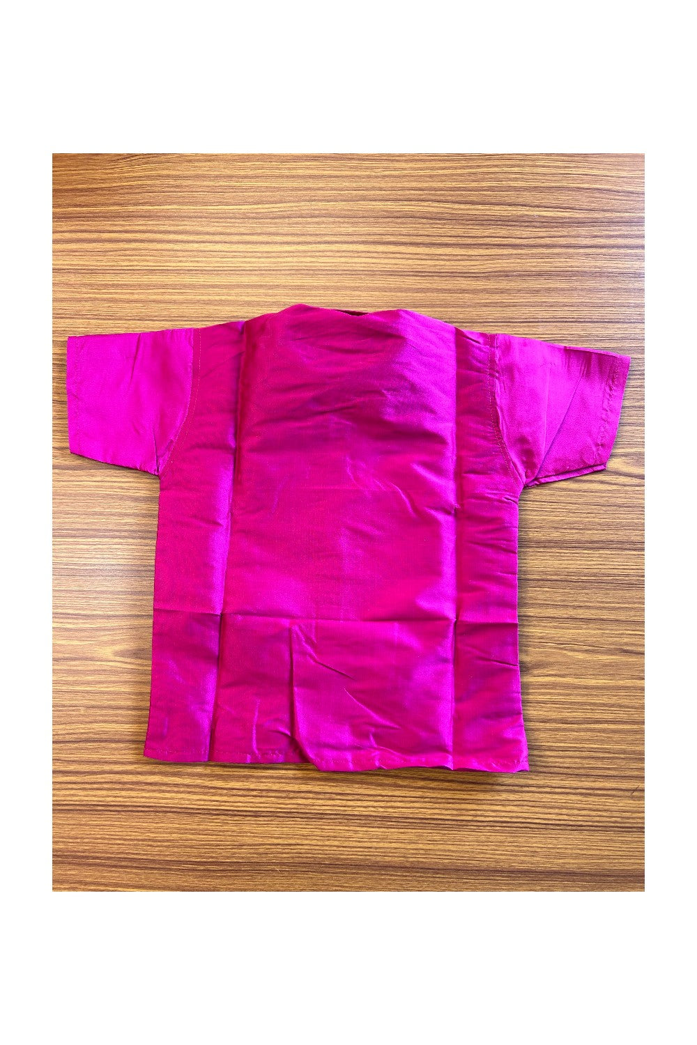 10% DISCOUNT !!! Yuvraj-Traditional South Indian Kids Silk Shirt & Mund - Dark pink Shirt Off white Kasavu Mund Age 3 - 2KK101YUV3.
