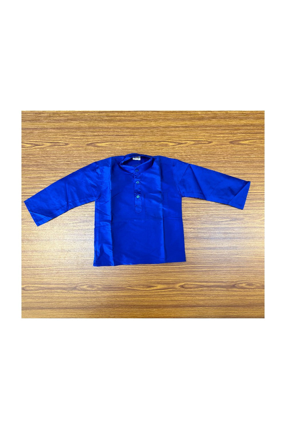 10% DISCOUNT !!! Yuvraj - Traditional South Indian Kids Silk Kurta & Mund - DEEP BLUE Kurta Off white Kasavu Mund Age 4 - 2KK104YUV4