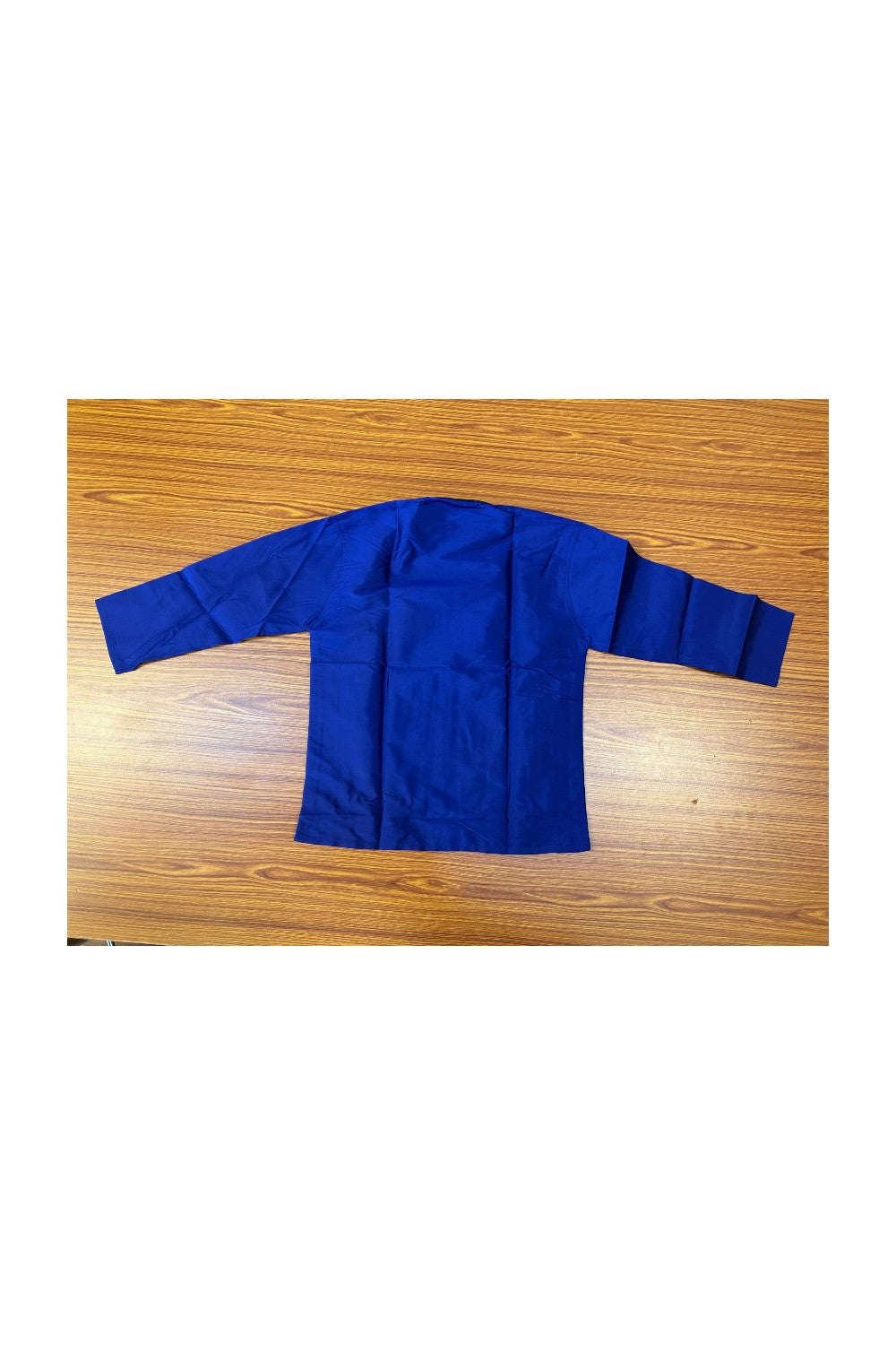 10% DISCOUNT !!! Kaitharikada -Traditional South Indian Kids Silk kurta & Mund - Dark blue kurta Off white Kasavu Mund Age 9 - 2KK118YUV9