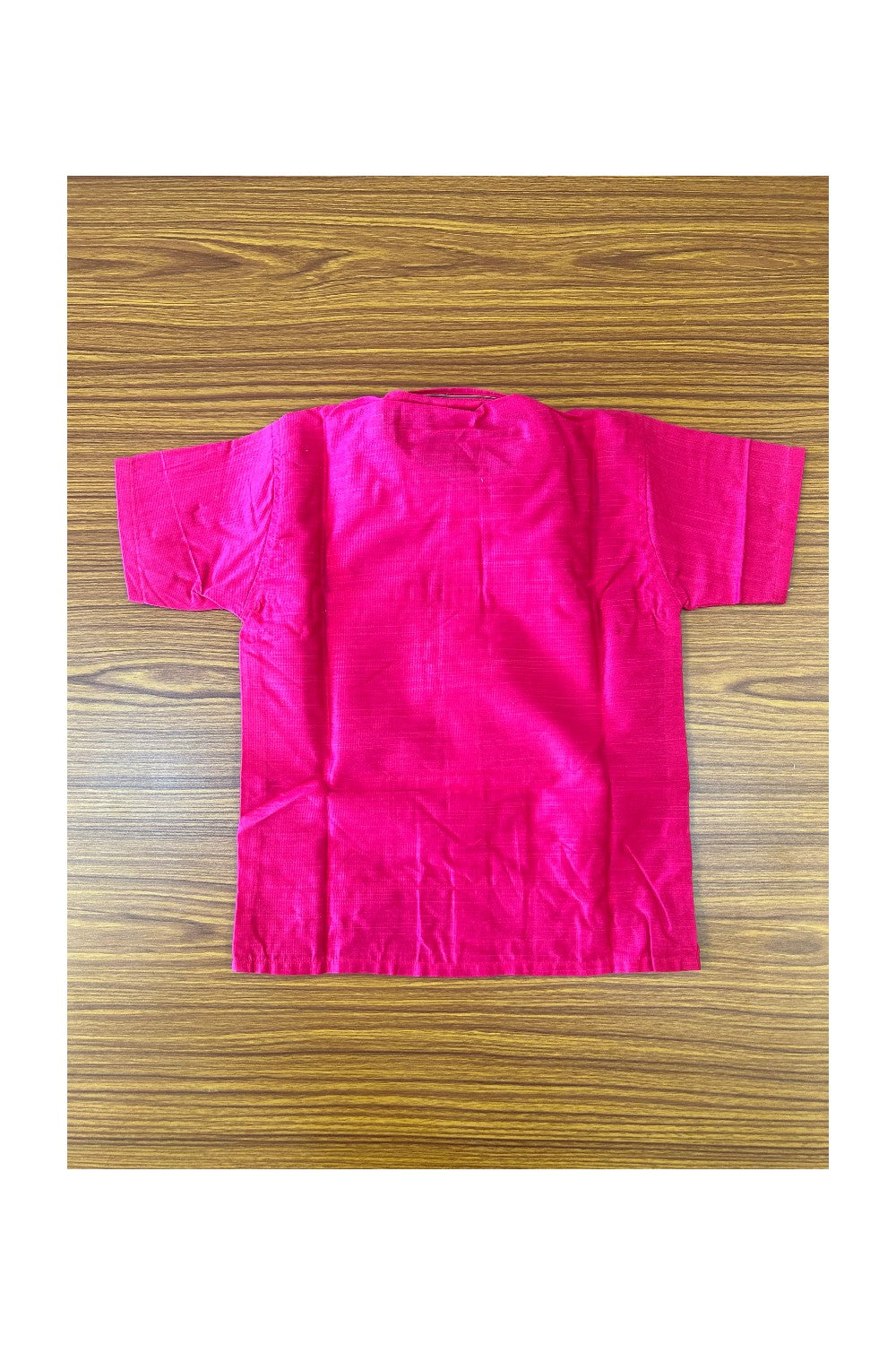 10% DISCOUNT !!! Yuvraj-Traditional South Indian Kids Shirt & Mund - Dark pink Shirt Off white Kasavu Mund Age 3 - 2KK99YUV3.