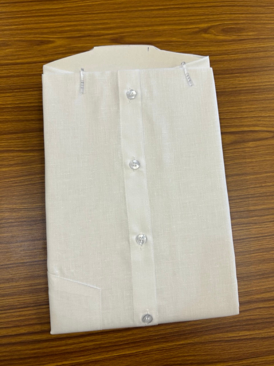 White Shirt - Full Sleeve - Linen Finish - Cotton - Kaitharikada Original - Politician Type - 2KK1001S