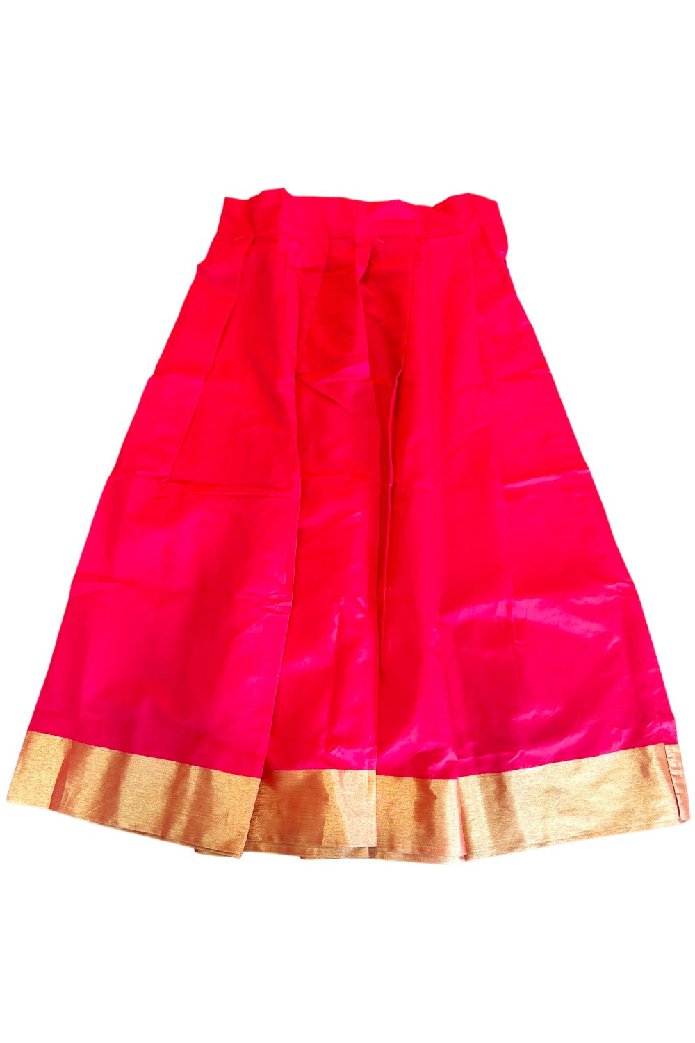 Midukki-Traditional South Indian Kids Pattu Pavada- Yellow tissue top red skirt- Age 15&16 - KK15&16MID002