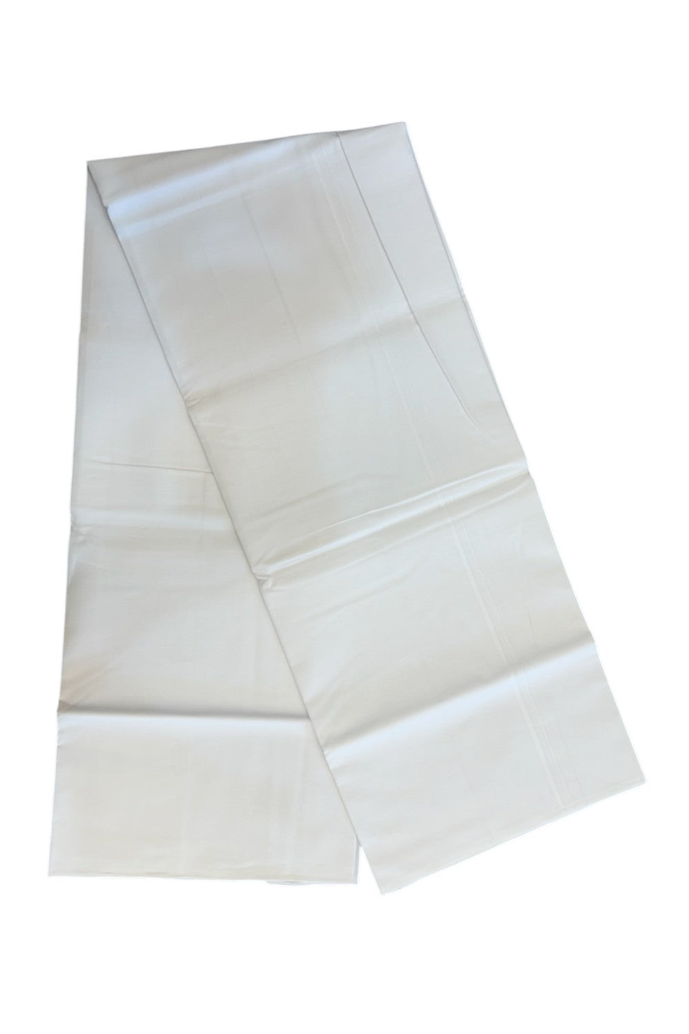 KaithariKada Balaramapuram 100% Cotton PURE WHITE Single Mundu/Dhoti- 40s - 0.4cm White Kara (2 meter / 4 muzham) - 3KK5242 MC